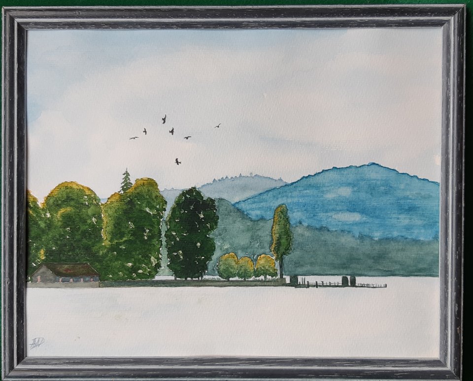 Le jour tombe sur le lac de Constance